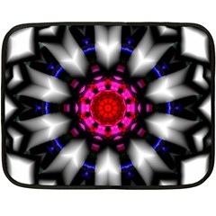 Kaleidoscope-round-metal Two Sides Fleece Blanket (mini) by Bedest