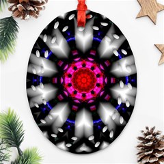 Kaleidoscope-round-metal Ornament (oval Filigree) by Bedest