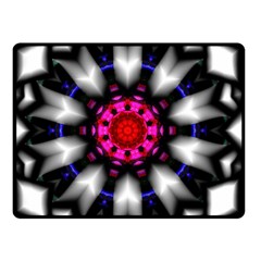 Kaleidoscope-round-metal Two Sides Fleece Blanket (small) by Bedest