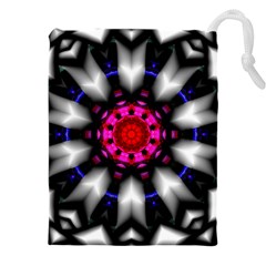 Kaleidoscope-round-metal Drawstring Pouch (5xl) by Bedest