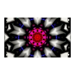 Kaleidoscope-round-metal Banner And Sign 5  X 3  by Bedest