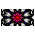 Kaleidoscope-round-metal Banner and Sign 6  x 3  Front