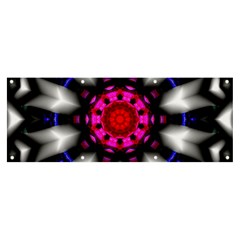 Kaleidoscope-round-metal Banner And Sign 8  X 3  by Bedest