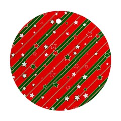 Christmas-paper-star-texture     - Ornament (Round)