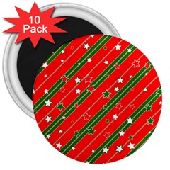 Christmas-paper-star-texture     - 3  Magnets (10 Pack)  by Bedest