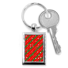 Christmas-paper-star-texture     - Key Chain (Rectangle)