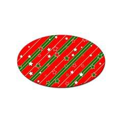 Christmas-paper-star-texture     - Sticker (Oval)