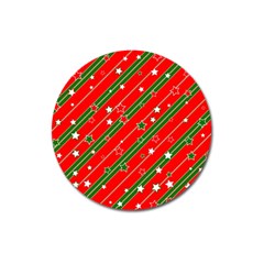 Christmas-paper-star-texture     - Magnet 3  (Round)