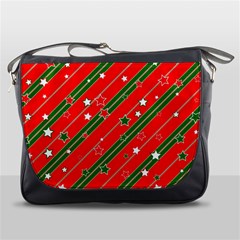 Christmas-paper-star-texture     - Messenger Bag