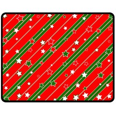 Christmas-paper-star-texture     - Two Sides Fleece Blanket (Medium)