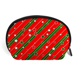 Christmas-paper-star-texture     - Accessory Pouch (Large)