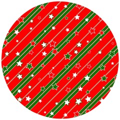 Christmas-paper-star-texture     - Wooden Puzzle Round