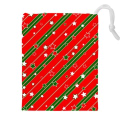 Christmas-paper-star-texture     - Drawstring Pouch (4XL)