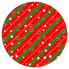 Christmas-paper-star-texture     - Round Trivet