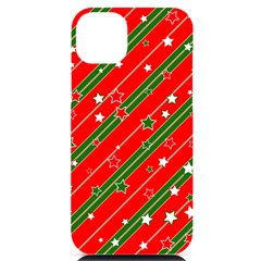 Christmas-paper-star-texture     - iPhone 14 Plus Black UV Print Case