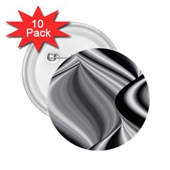 Waves-black-and-white-modern 2 25  Buttons (10 Pack)  by Bedest