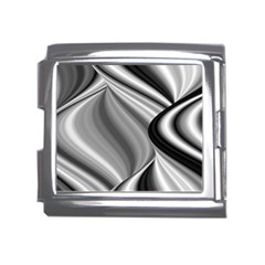 Waves-black-and-white-modern Mega Link Italian Charm (18mm) by Bedest