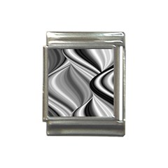 Waves-black-and-white-modern Italian Charm (13mm) by Bedest