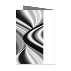 Waves-black-and-white-modern Mini Greeting Cards (pkg Of 8) by Bedest