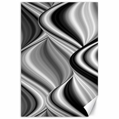 Waves-black-and-white-modern Canvas 24  X 36  by Bedest