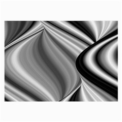 Waves-black-and-white-modern Large Glasses Cloth by Bedest