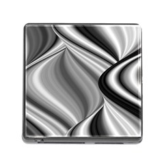 Waves-black-and-white-modern Memory Card Reader (square 5 Slot) by Bedest