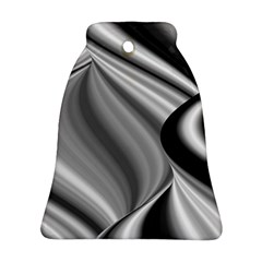 Waves-black-and-white-modern Ornament (bell)