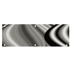 Waves-black-and-white-modern Banner And Sign 6  X 2  by Bedest