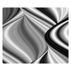 Waves-black-and-white-modern Premium Plush Fleece Blanket (small) by Bedest