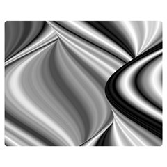 Waves-black-and-white-modern Premium Plush Fleece Blanket (medium) by Bedest