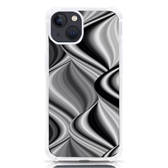 Waves-black-and-white-modern Iphone 13 Tpu Uv Print Case by Bedest