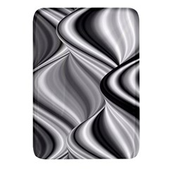 Waves-black-and-white-modern Rectangular Glass Fridge Magnet (4 Pack)