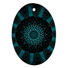 Ornament-district-turquoise Oval Ornament (two Sides) by Bedest