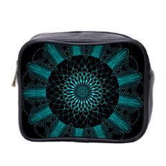 Ornament-district-turquoise Mini Toiletries Bag (two Sides) by Bedest