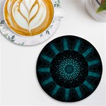 Ornament-district-turquoise UV Print Round Tile Coaster Front