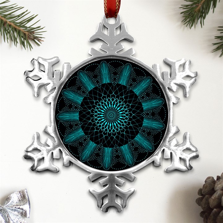 Ornament-district-turquoise Metal Small Snowflake Ornament