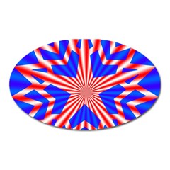 Star-explosion-burst-usa-red Oval Magnet by Bedest