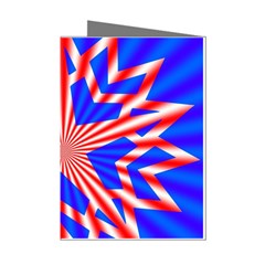 Star-explosion-burst-usa-red Mini Greeting Cards (pkg Of 8) by Bedest