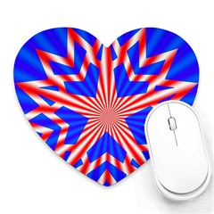 Star-explosion-burst-usa-red Heart Mousepad by Bedest