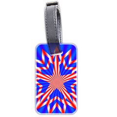 Star-explosion-burst-usa-red Luggage Tag (two Sides) by Bedest