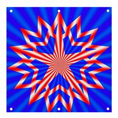 Star-explosion-burst-usa-red Banner And Sign 4  X 4  by Bedest