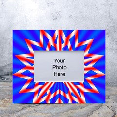 Star-explosion-burst-usa-red White Tabletop Photo Frame 4 x6  by Bedest