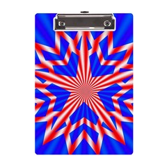 Star-explosion-burst-usa-red A5 Acrylic Clipboard by Bedest