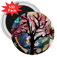 Tree-moon-night-sky-landscape 3  Magnets (100 Pack)