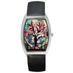 Tree-moon-night-sky-landscape Barrel Style Metal Watch by Bedest