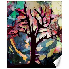 Tree-moon-night-sky-landscape Canvas 16  X 20  by Bedest