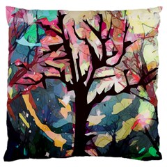 Tree-moon-night-sky-landscape Large Cushion Case (one Side) by Bedest