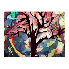 Tree-moon-night-sky-landscape Two Sides Premium Plush Fleece Blanket (mini) by Bedest