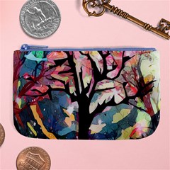 Tree-moon-night-sky-landscape Large Coin Purse by Bedest