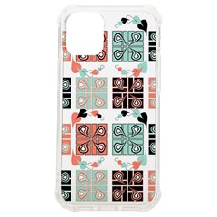 Mint Black Coral Heart Paisley Iphone 12 Mini Tpu Uv Print Case	 by Bedest